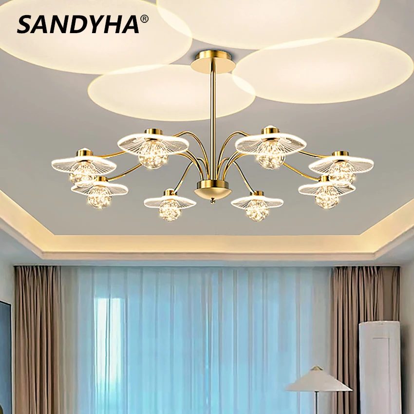 

Modern Home Indoor LED Pendant Light Lustre Salon Design Luxe Decor Chandelier for Dining Room Kitchen Living Bedroom Hanglamp