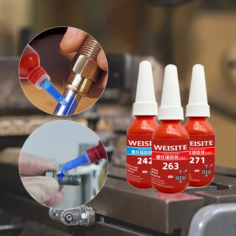Screw Glue 243 Anti Loosening Fastener Anaerobic Glue 271 Thread Lock Sliding Wire Seal Low Strength High-temperature Resistant