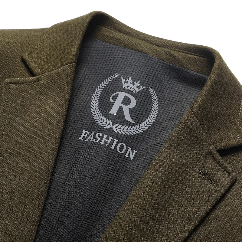 Men's Suit Jacket 2023 Autumn Winter Camel Fashion Office Wear Male Blazer Single Breasted High-quality Business Casual Man Coat