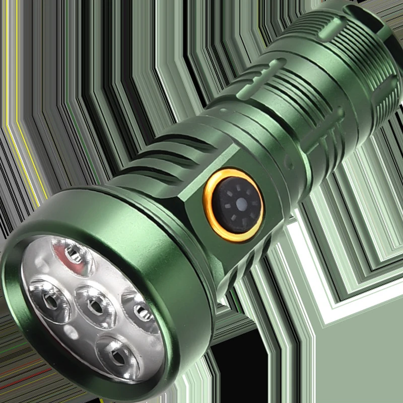 Small LED Flashlight USB C Rechargeable High Power Mini EDC 18350 Long Range Throw Lamp TIR Optics Portable Pocket Camping Torch