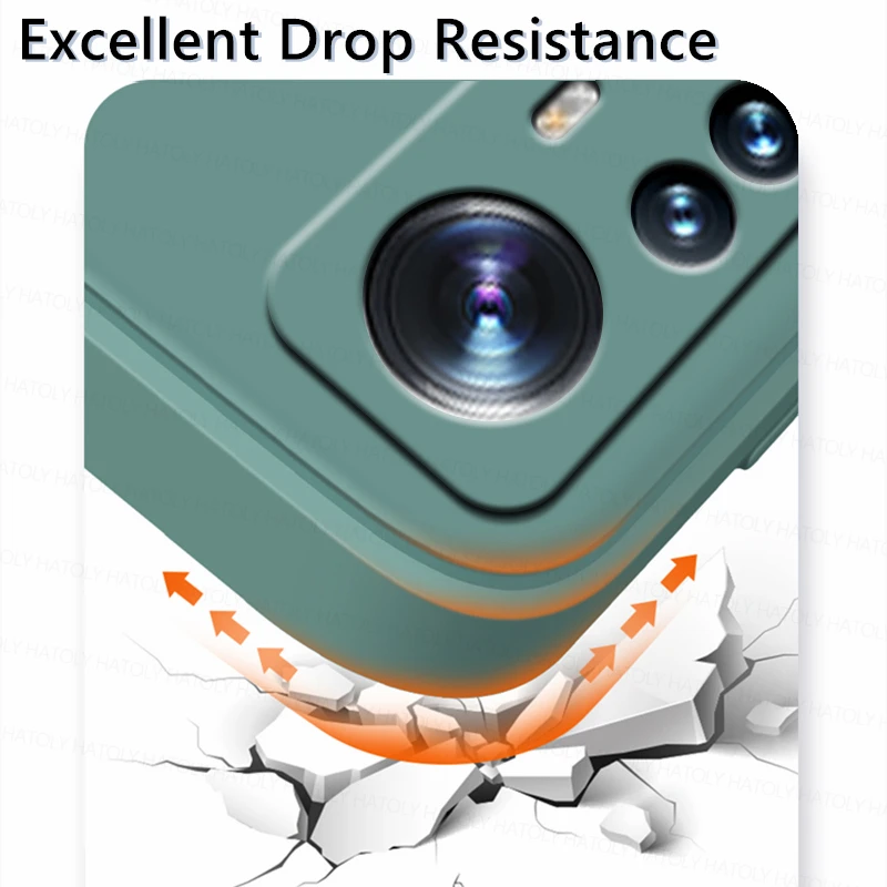 Coque arrière antichoc en Silicone liquide pour Xiaomi, compatible modèles 12 Lite, 5G, 12X, 12 Lite, 12S Pro, Ultra _voghion.com