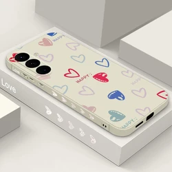 Charming Love Heart Pattern Soft TPU Phone Case Cover - Galaxy S23 Ultra (B660 Beige)