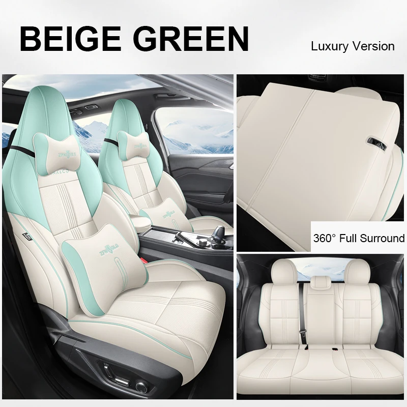 thumbnail image 1 of Juego completo de fundas de asiento de coche de cuero artificial para Lynk & Co 06 EV 2020-2024 con juego completo de primera y segunda fila, 1 of 5