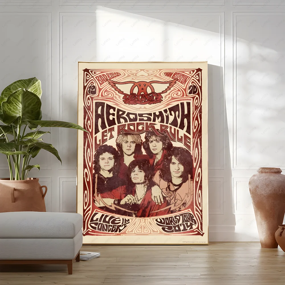 A-Aerosmiths Rock Band Poster Wandkunst Malerei Studie Nordic Home Decor – Detail 8