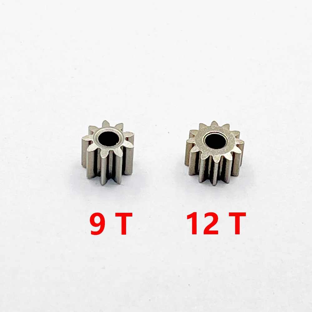 Motor Gear Transmission Gear Electric Bike Gear Metal Steel Gear 9 Teeth/ 12 Teeth 9T /12 Teeth Replaceable Motor Gear for RS550 10.8V / 12V / 14.4V 16.8V 18V 21V Motor