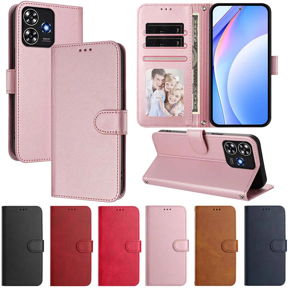 RFID Leather Wallet Flip Case - Premium Protective Cover