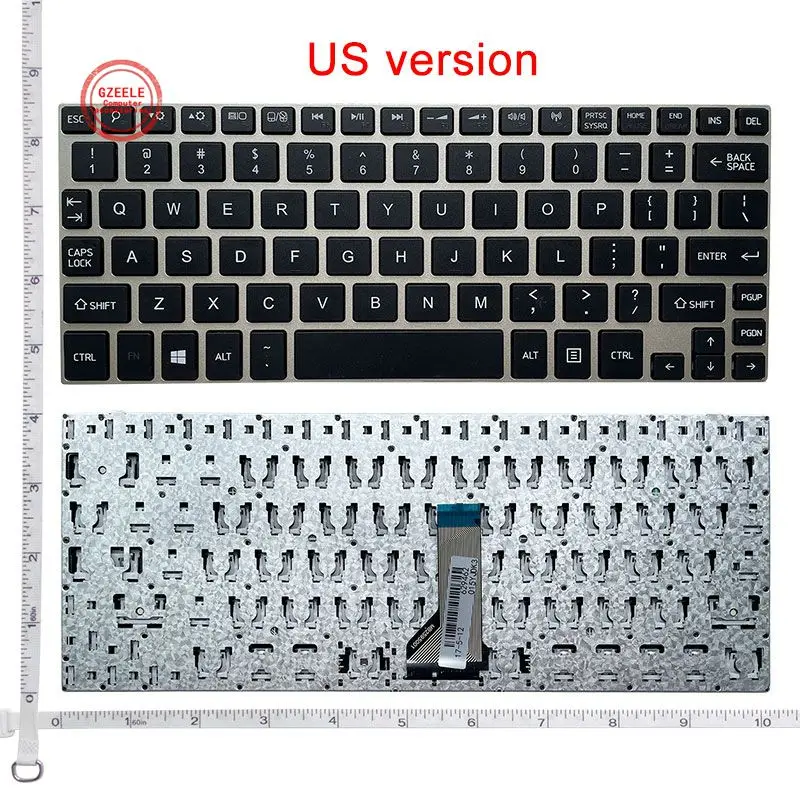 Teclado Inglês para Toshiba Satellite Nb10 Nb10-a Nb10t-a A986 Nb15 Nb15-a Nb15t-a Nb15t Eua com Moldura Novo