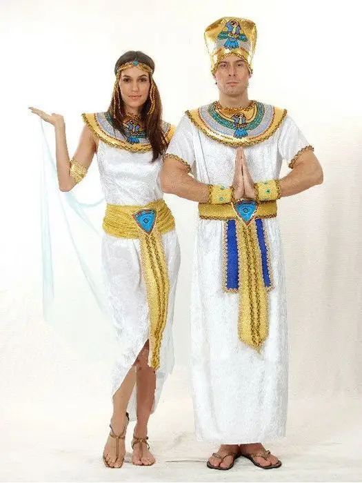 

Halloween Adult Men And Women Egyptian Clothing Ancient Greek Princess, Prince, Queen Pharaoh, Queen Roman Performance Clothing