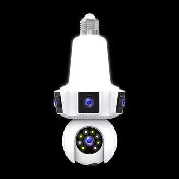 6MP V380Pro Dual Lens E27 Full Color Wireless PTZ IP Dome Camera AI Humanoid Detection Home Security CCTV Baby Monitor 1