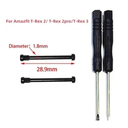Enhanced Watch Band Connector Tool Kit with Metal Adapter Pins and Screwdrivers - T - rex 2 (Black)