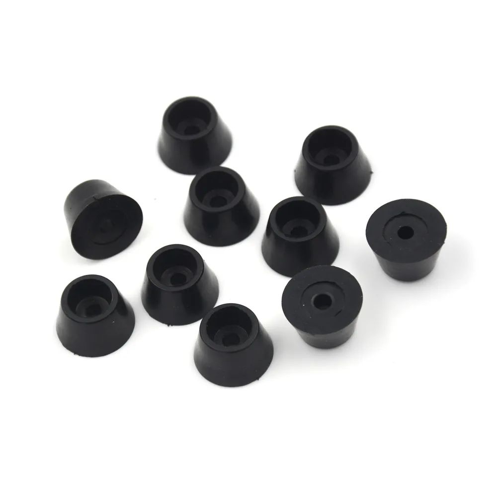 10Pcs 검은 고무 라운드 캐비닛 악기 케이스 피트 발 원형 범퍼 패드