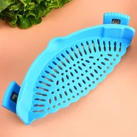 Crépine universelle à Clip en Silicone, passoire Anti-déversement, passoire alimentaire pour casseroles, casseroles et bols, passoire de Pot de cuisine 5
