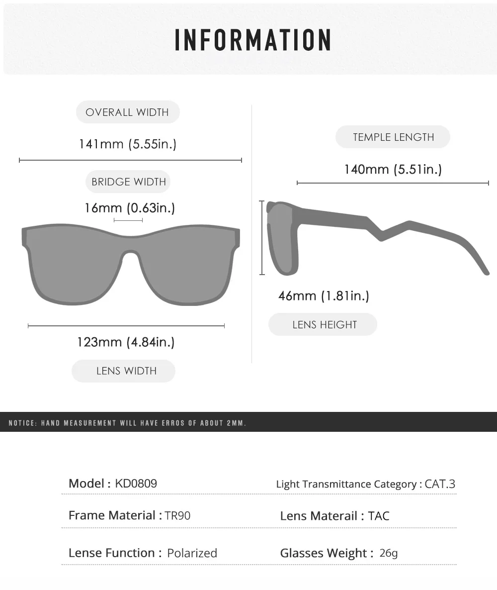 Kdeam 1,2mm polarisierte Sonnenbrille ultraleichte tr90 Herren Outdoor Sport bunte Brille 3d Metall Logo Fahrrad brille kd0809 – Detail 5
