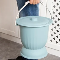 Household Spittoon with Lid Urine Bucket Bottle Portable Thickened Toilet Durable Chamber Pot for Kids Child Use Bedroom Night 1