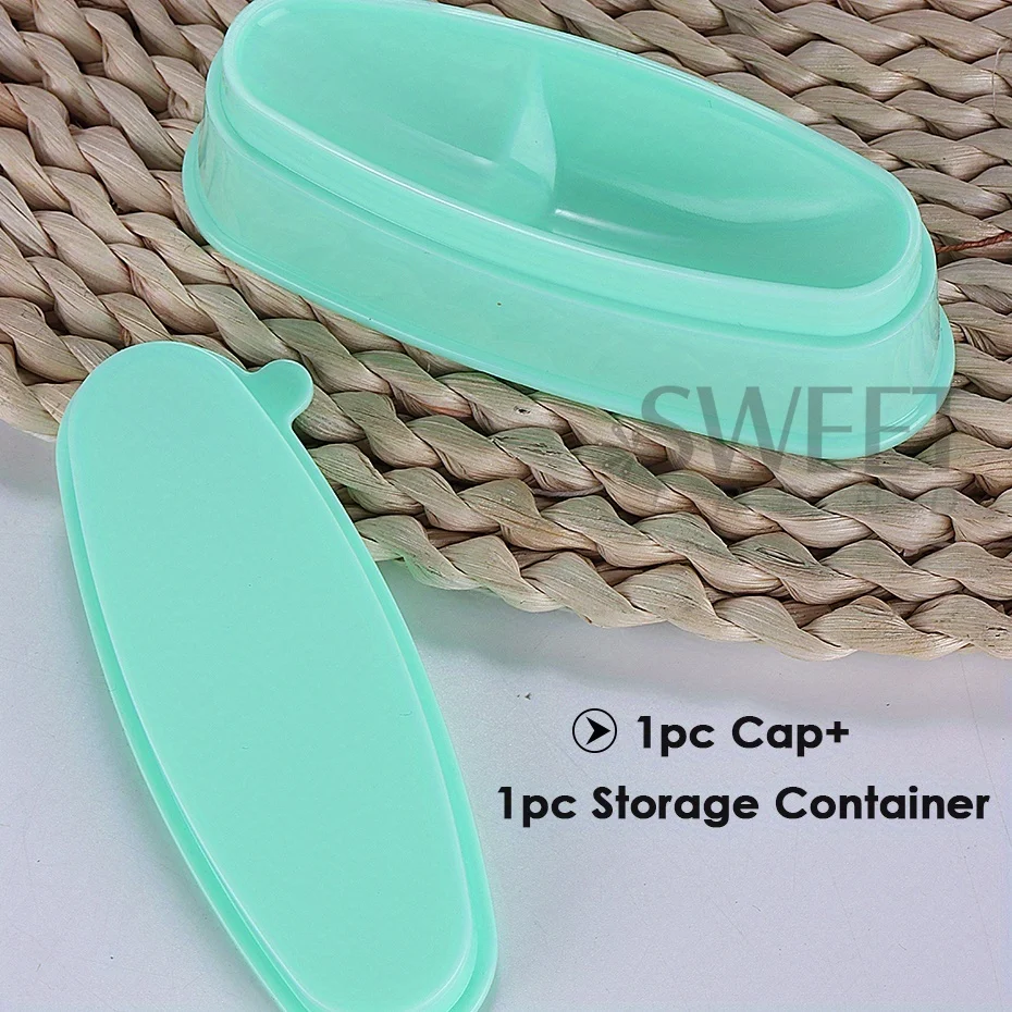 Sparkle Glitter Nail Art Storage Box Dip Powder Dust Saving Container Sequin Recycling Tool With Cap Portable Manicure Supplies