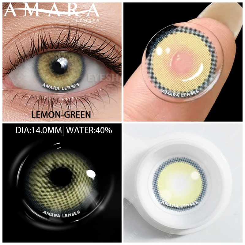 AMARA Brown Gray Fashion Contact Lenses - Yearly Wear with Free Shipping