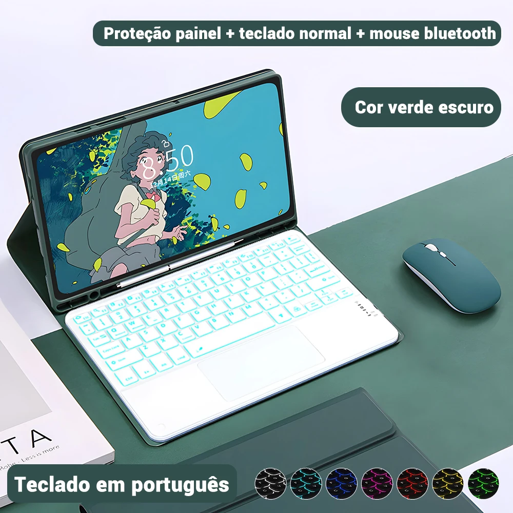 Wireless Keyboard Case with Free Mouse
