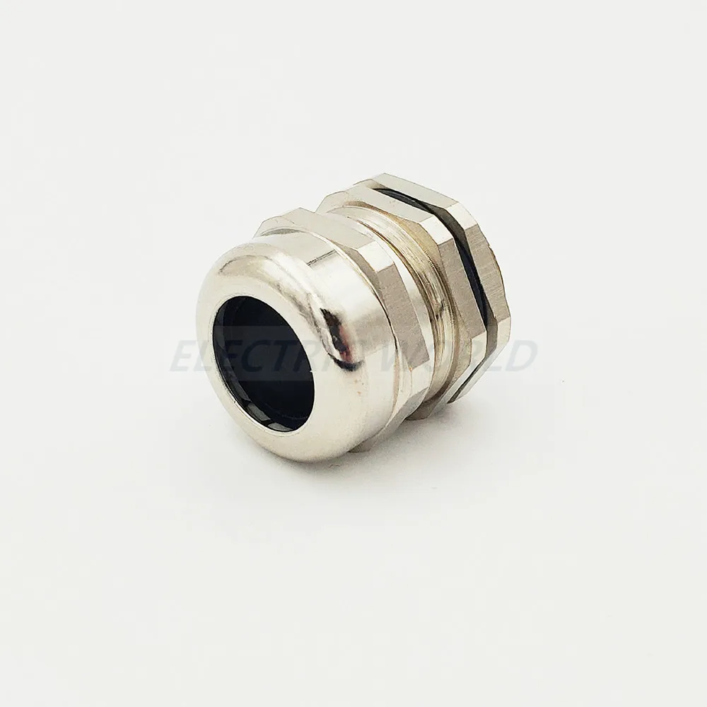 2piece M14*1.5 Nickel Brass Metal IP68 Waterproof Cable Glands Connector Wire Glands for 4-8mm cable