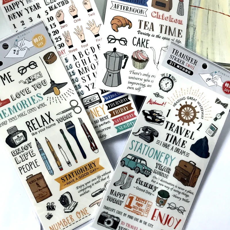 Rub Ons Transfer Stickers Vintage  Scrapbooking Rub Ons Transfers -  Scrapbooking - Aliexpress