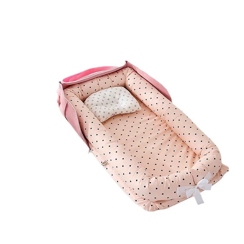 Portable Crib Mommy Holding Infants Nest Isolation Single Shoulder Mommy Maternity Bag Shaped Pillow Box Small Baby Bed 2024 New