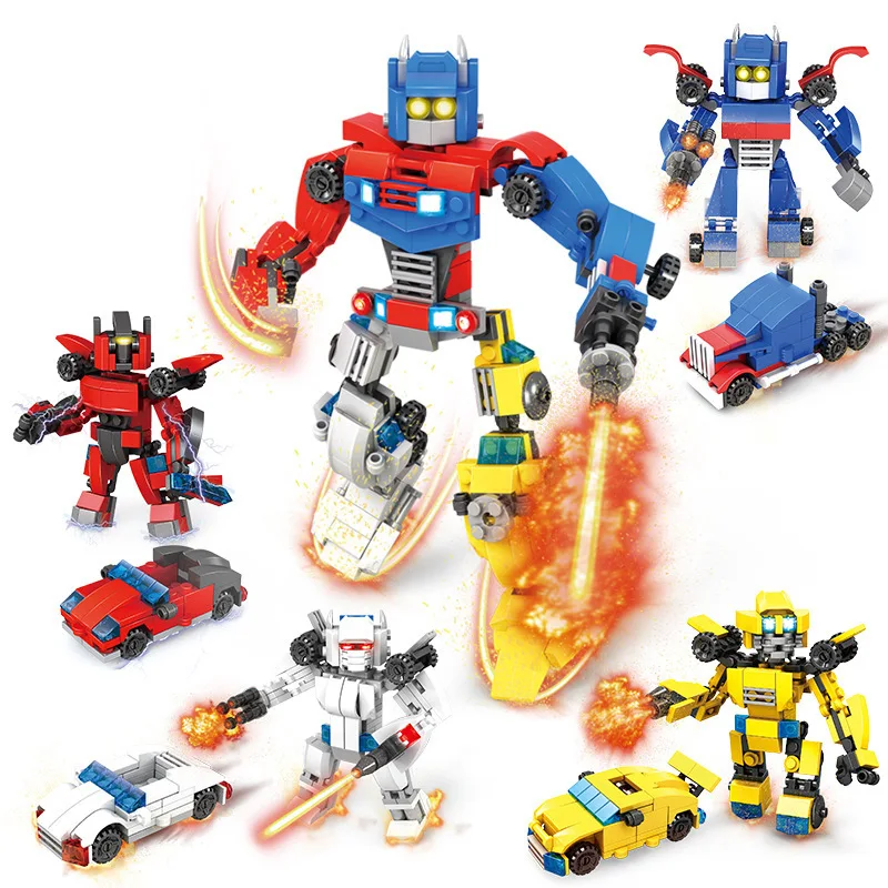 

Игрушечный мини-робот-конструктор, интерактивный пазл Kong Bumblebee в сборе, Детский конструктор