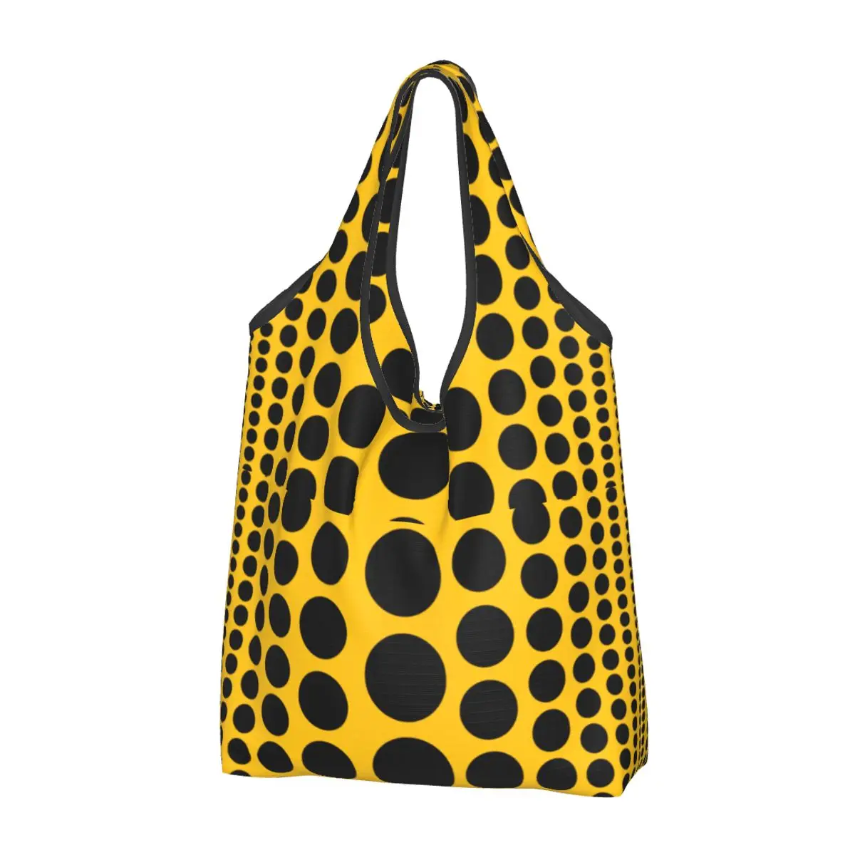 

Infinity Polka Dots Reusable Shopping Grocery Bags Foldable 50LB Weight Capacity Yayoi Kusama Eco Bag Eco-Friendly Washable