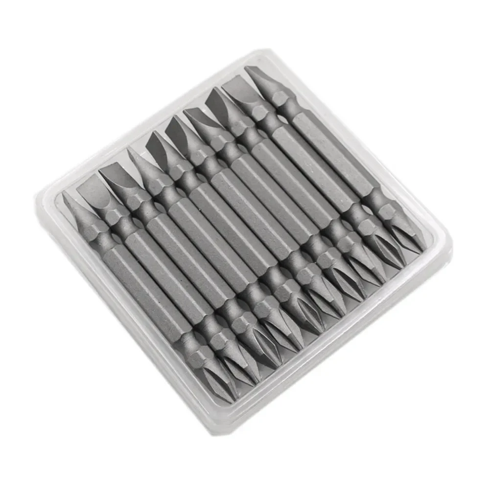 10pcs Screwdriver Bits Double Head Magnetic Drill Bit PH2 Cross 6mm Slot 150/200mm For Electric Driver Power Tools Parts