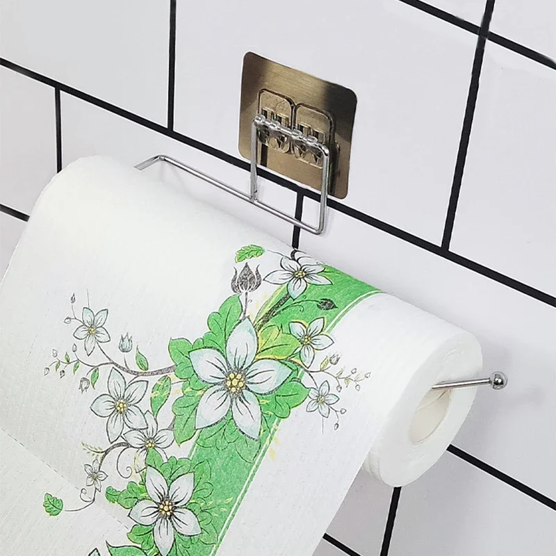 

1/2pcs Hanging Toilet Paper Holder Roll Paper Holder Bathroom Towel Rack Stand Kitchen Stand Paper Rack Home Storage Racks