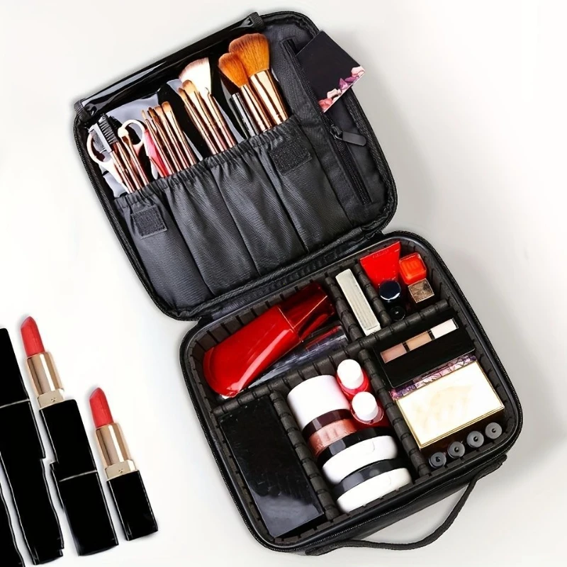 New Makeup Bag for Women Travel Waterproof Necessary Beauty Brush Embroidery Tool Storage Cosmetic Case Professional Makeup Box
