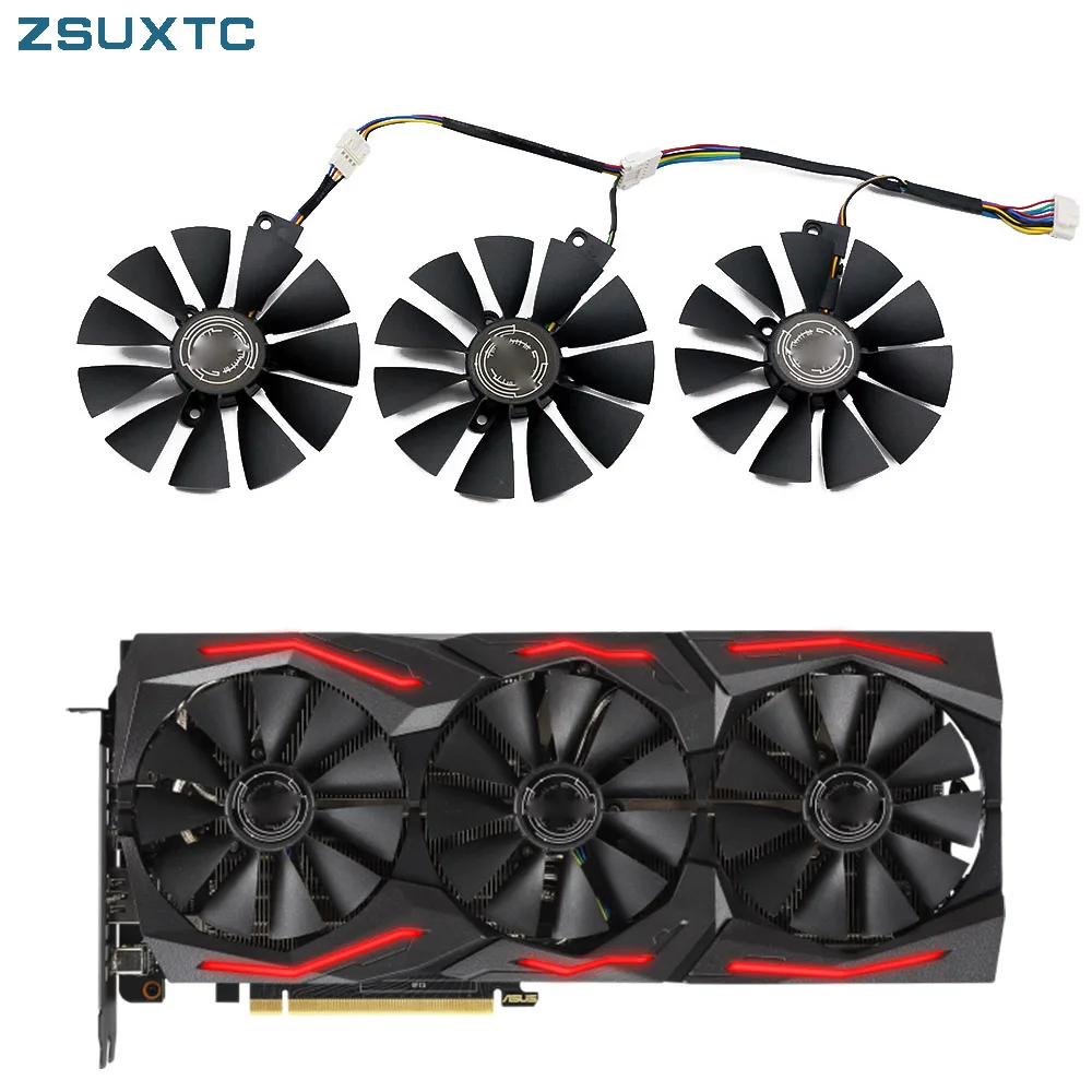 Ventilador de Placa Gráfica para Asus Rog Strix Geforce Rtx 2060 2070 Ventilador de Placa de Vídeo 87 mm T129215sl T129215sh Rtx2060 Rtx2070 Novo