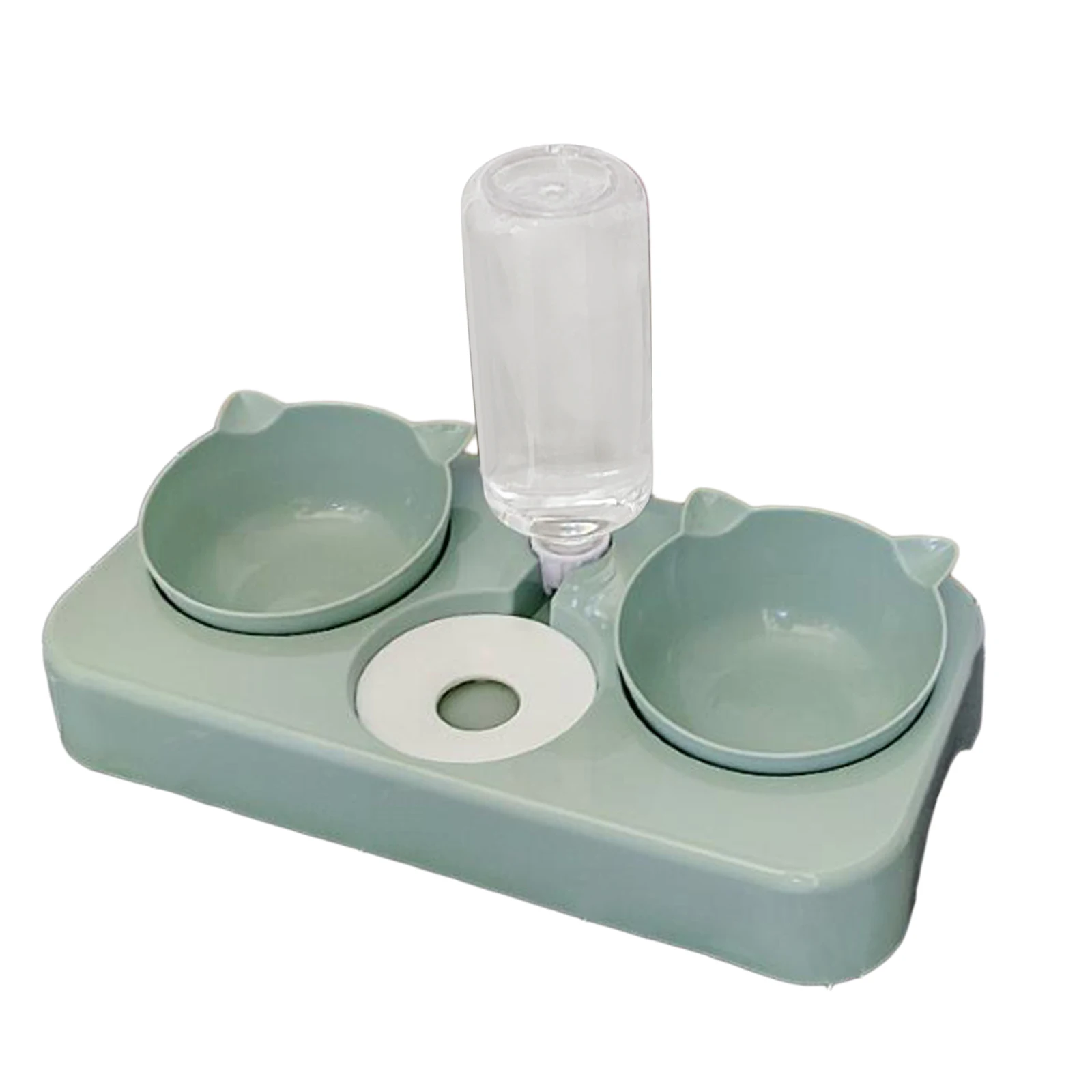 Title 18, Cat Food and Water Bowls Set with Automatic Wat...