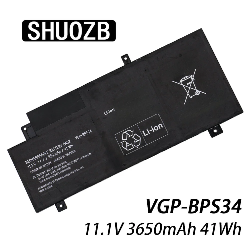 Аккумулятор SHUOZB для ноутбука SONY Vaio Fit 15 SVF15A SVF14A Series SVF15A1ACXB SVF15A1AC XS SVF14A SVF14AC1QU VGP-BPS34