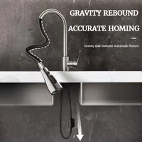 ก๊อกน้ำครัว GEGVE รุ่นใหม่ ขนาด 38 ซม. ก๊อกน้ำอ่างล้างจานแบบถอดได้ ก๊อกผสมแบบแมนนวล สำหรับครัวอิสราเอล ผลิตจากทองเหลือง 4