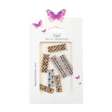 

Mini 1 Set Delicate Color Row Creative Manicure Tape Accessories 3D Effect Nail Rhinestone Sticker Glitter for Manicure