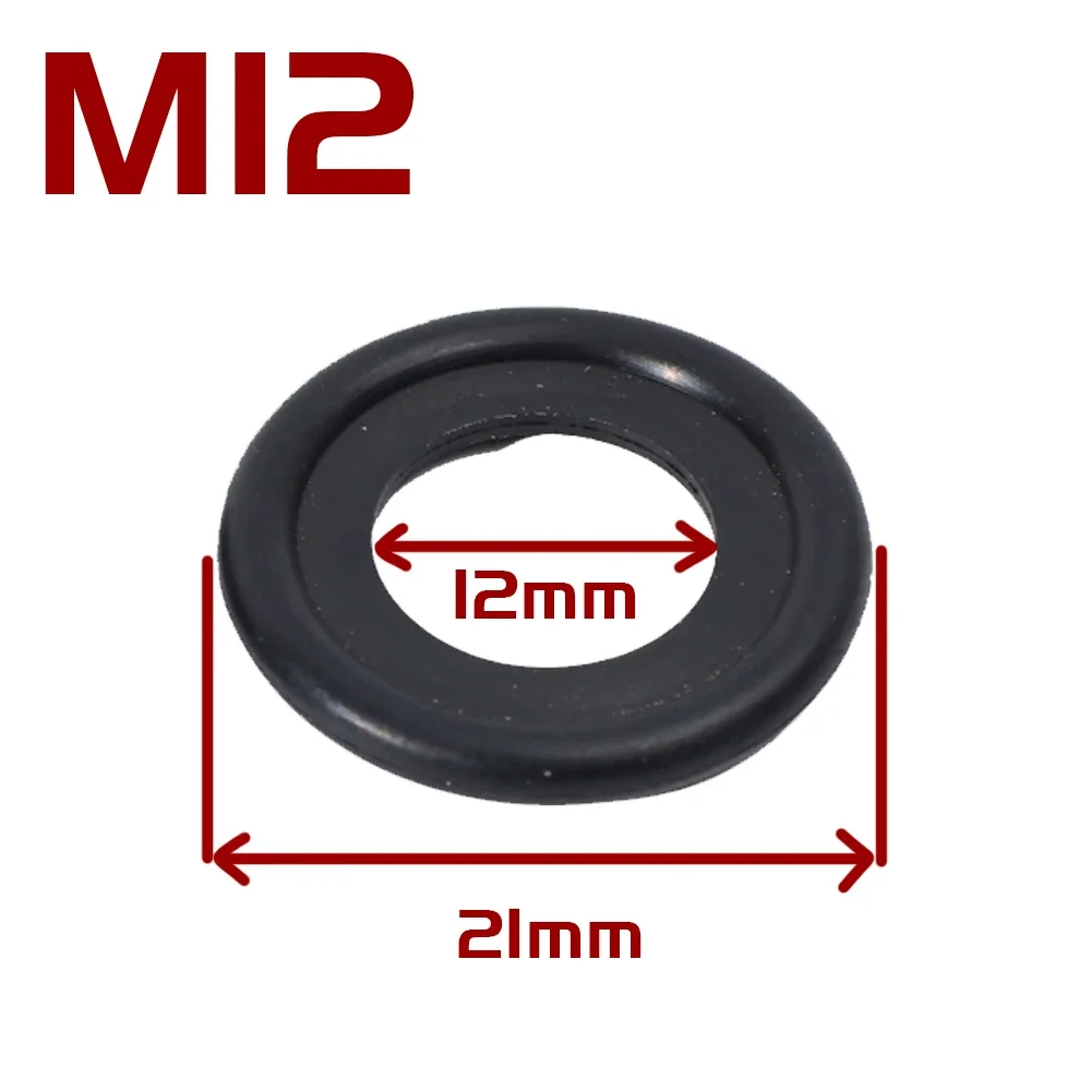 100 Pack Nitrile Rubber Sump Plug Washers For Ford, Land Rover, Jaguar - 13mm ID