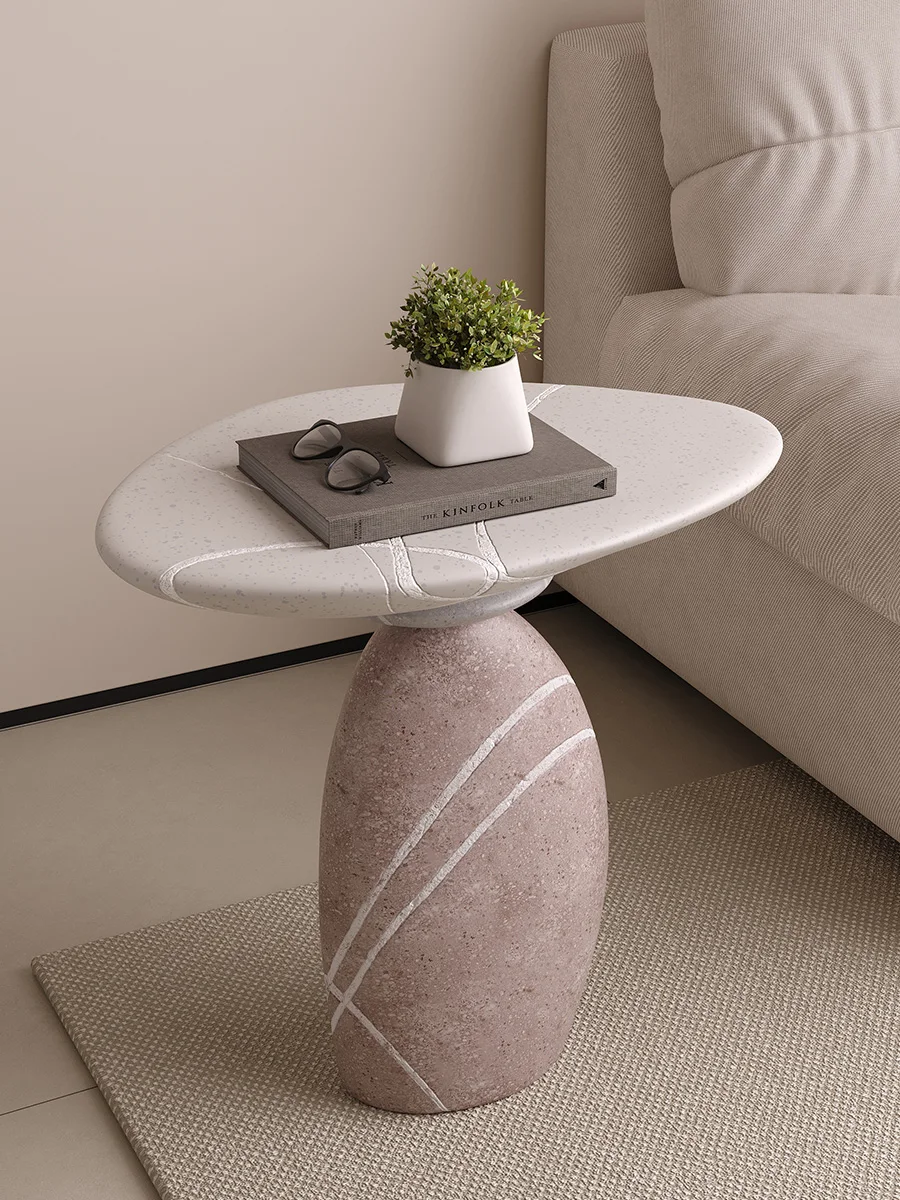 

Time to run side table ornaments, stone texture, modern simplicity, coffee table for living room bed side table furniture, gifts