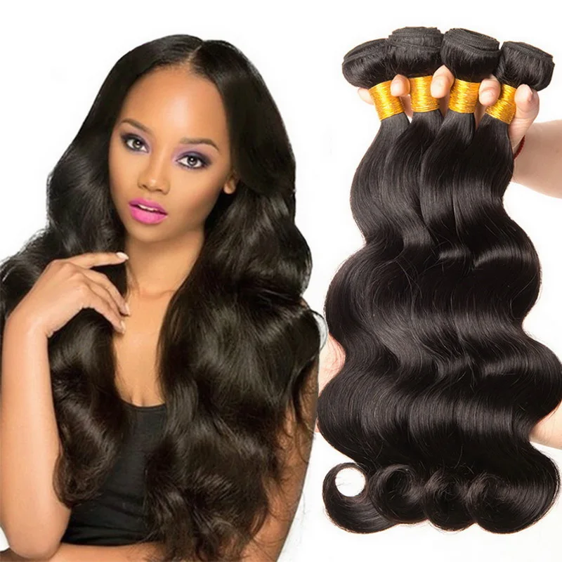 16 24 Inch Body Wave Bundles Raw Hair Extensions Tissage Weave Natural Black 1 Bundles Deal