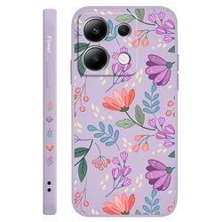 Floral Symphony Liquid Silicone Phone Case - Redmi Note14 5G (Light Purple)