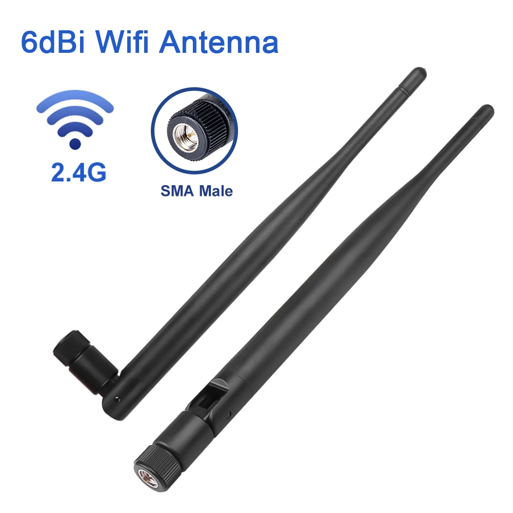 Antena WiFi 2.4G / 5.8G Antena Magnética Dual Adaptador RP-SMA Cable De