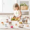 Robud Kids Toy Kitchen Set Wooden Play Kitchen Appliances with Toaster Mixer Blender  kitchen Playset for kids 4-Set 3