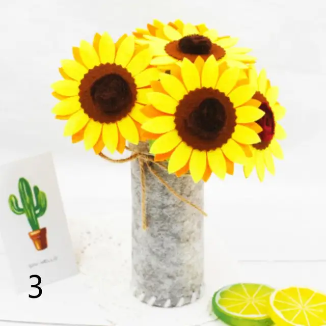 Children Simulation Bouquet Potted Non-woven DIY Teacher's Day Creative Pack Educational Toys 4