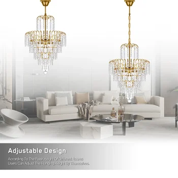 Moderne Kristallglas Kronleuchter Beleuchtung Decora 220V Kronleuchter Hängeleuchten Befestigung Hochzeit Dekoration Hängelampe