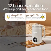 Machine à lait de soja en acier inoxydable 9-en-1, 0,8-1,5 L, 12 lames, mixeur-presse-agrumes pour aliments pour bébés, minuterie 12H, auto-nettoyante, silencieuse 4