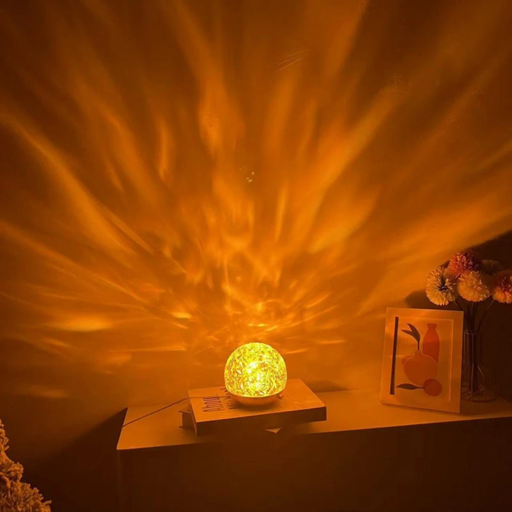 물 잔물결 프로젝터 야간 조명 크리스탈 램프, 분위기 장식, 홈 침실, 미적 휴일 선물, 일몰 조명 Best5 물 잔물결 프로젝터 야간 조명 크리스탈 램프, 분위기 장식, 홈 침실, 미적 휴일 선물, 일몰 조명 Best5