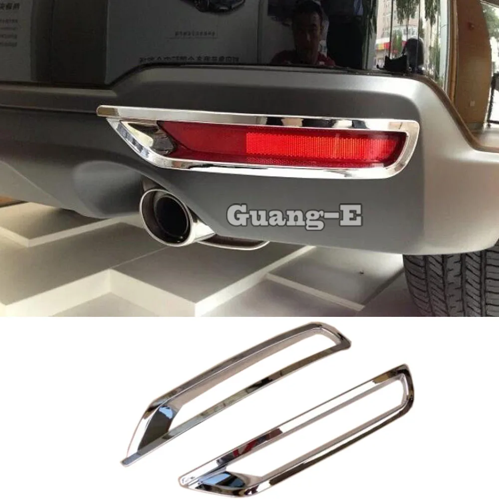 Subaru Forester 2013 2014 2015 Car Rear Fog Light Lamp Frame Stick Styling Cover Trim Stick Parts 2pcs license light cover