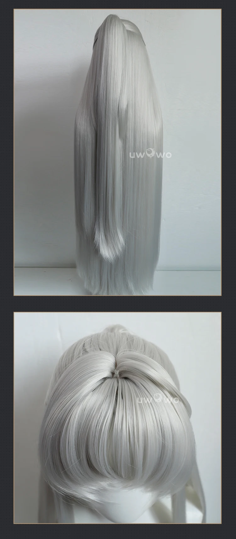 Carlotta Montelli Cosplay Perücke mit Tonytail langen grauen Haaren 14 Carlotta Montelli Cosplay Perücke mit Tonytail langen grauen Haaren 5