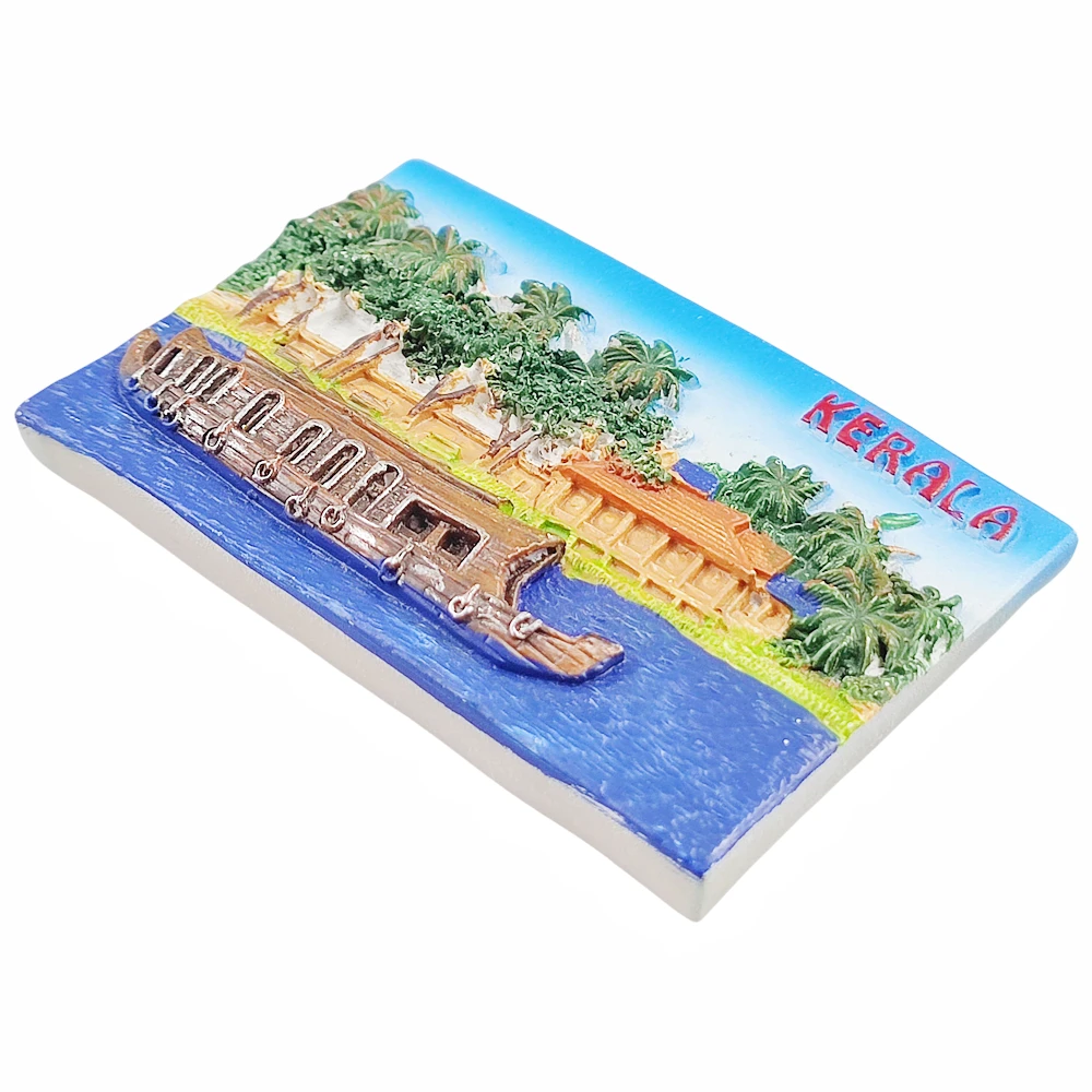 3D Kerala India Fridge Magnet Souvenir Gift Resin Refrigerator Magnetic Sticker Collection Home Decoration