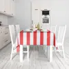 1Pc Red White Striped Tablecloth Plastic Dining Cover Circus Theme Birthday Supplies Reusable Banquet Cloth Table 5