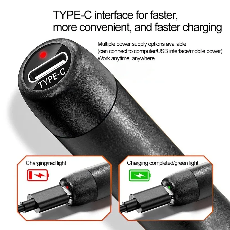 5V 8W Type-C Charging Electric Soldering Iron Portable Cordless 3-Gears Adjustable for Repair