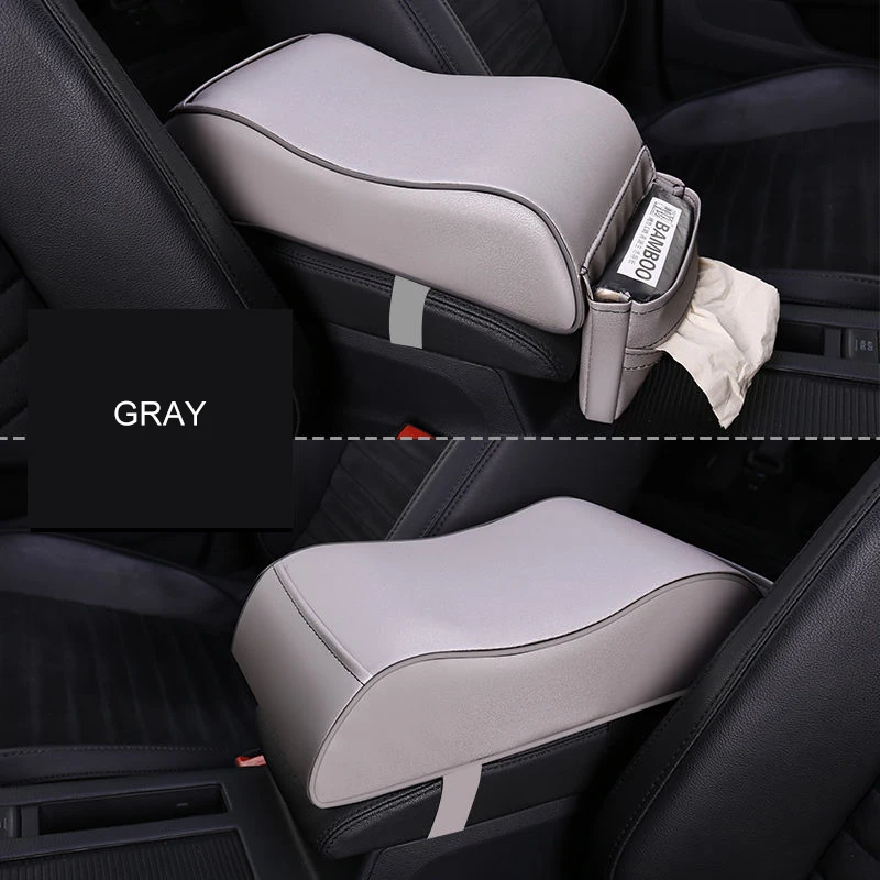 Pu Leather Car Armrest Box Pad Cushion Auto Center Console Arm Rest Seat Box  Heightening Soft Pad Hand Support With Storage Bags - Seat Supports -  AliExpress